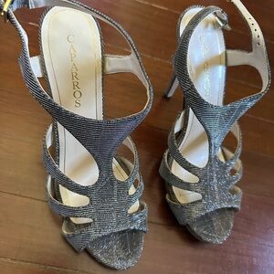 Caparros Silver Strappy Women's Heels